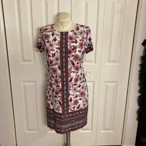 White House Black Market Floral Shift Dress Size Medium